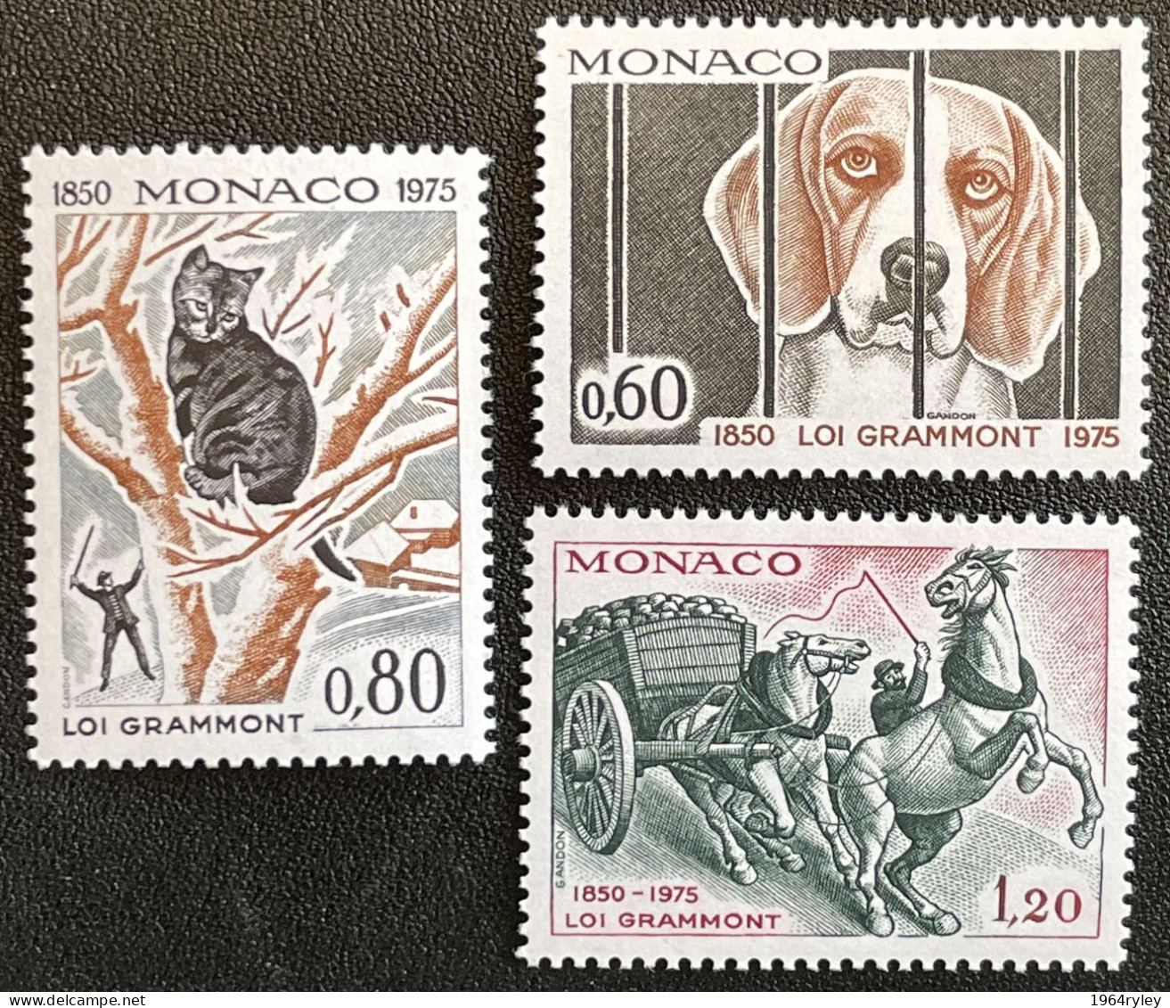 MONACO - MNH** - 1975 - # 1031/1033 - Unused Stamps