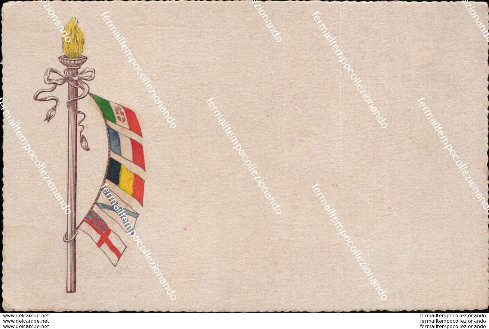 As111 Cartolina Militare Bandiere - Autres & Non Classés