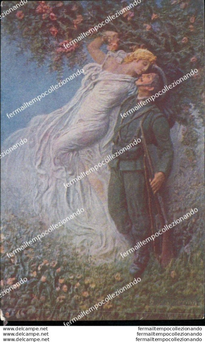 As210 Cartolina Militare  Propaganda  Messaggio D'amore Illustratore - Autres & Non Classés