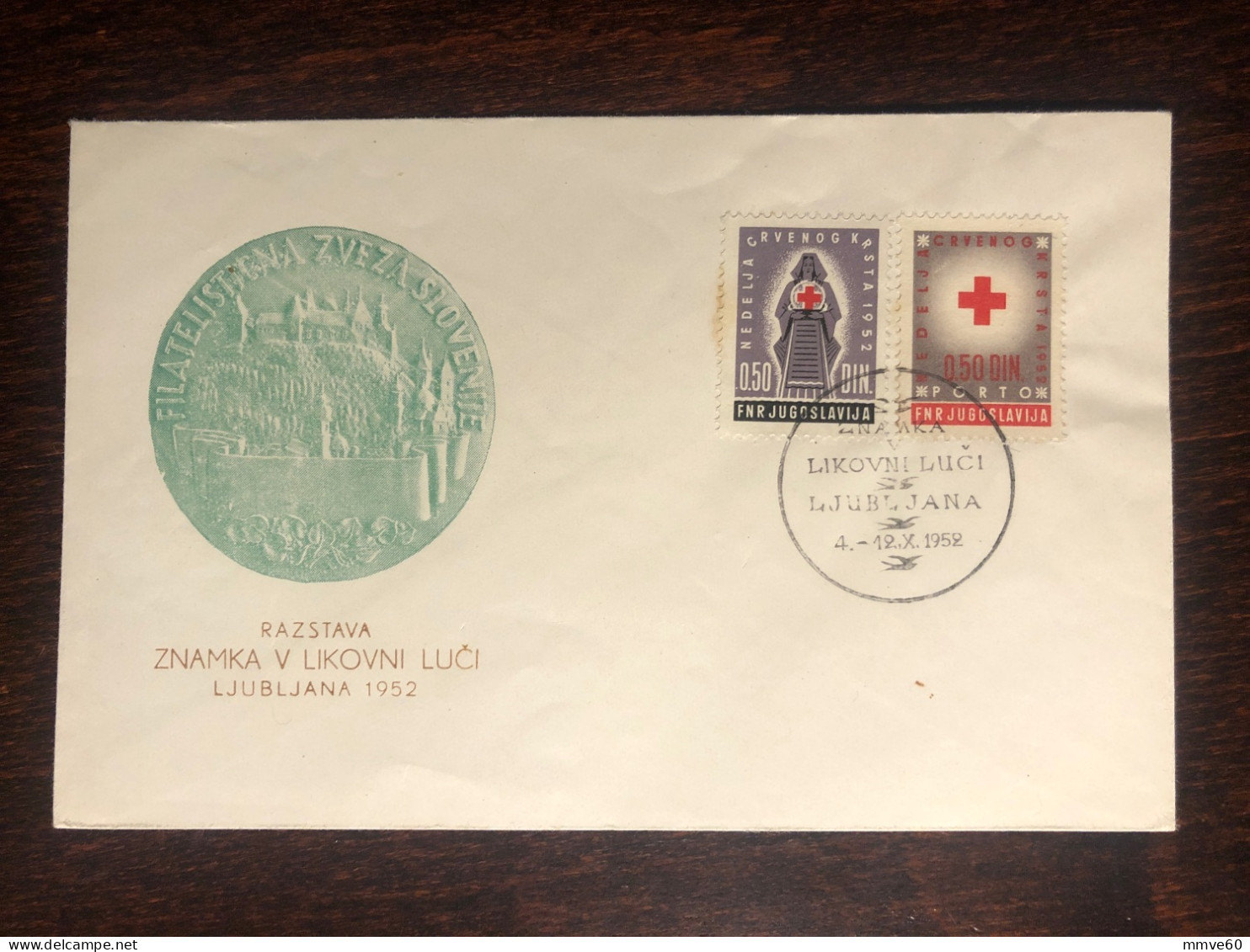 YUGOSLAVIA FDC COVER 1952 YEAR RED CROSS HEALTH MEDICINE STAMPS - FDC