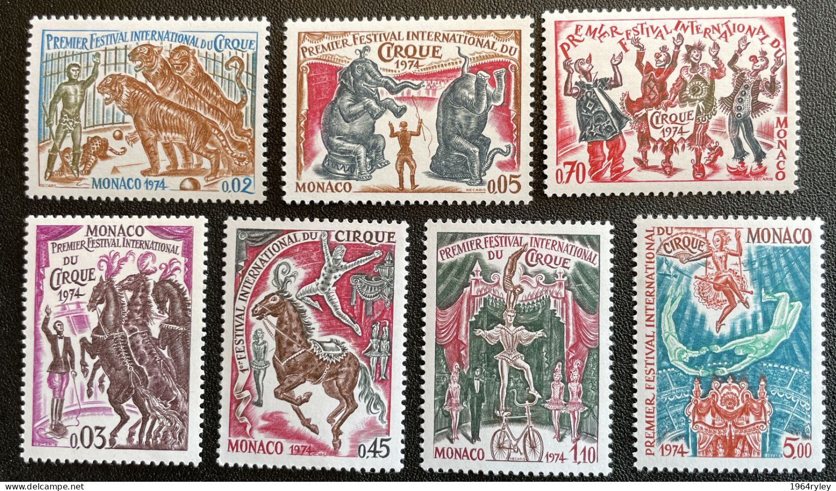 MONACO - MNH** - 1974 - # 973/979 - Unused Stamps