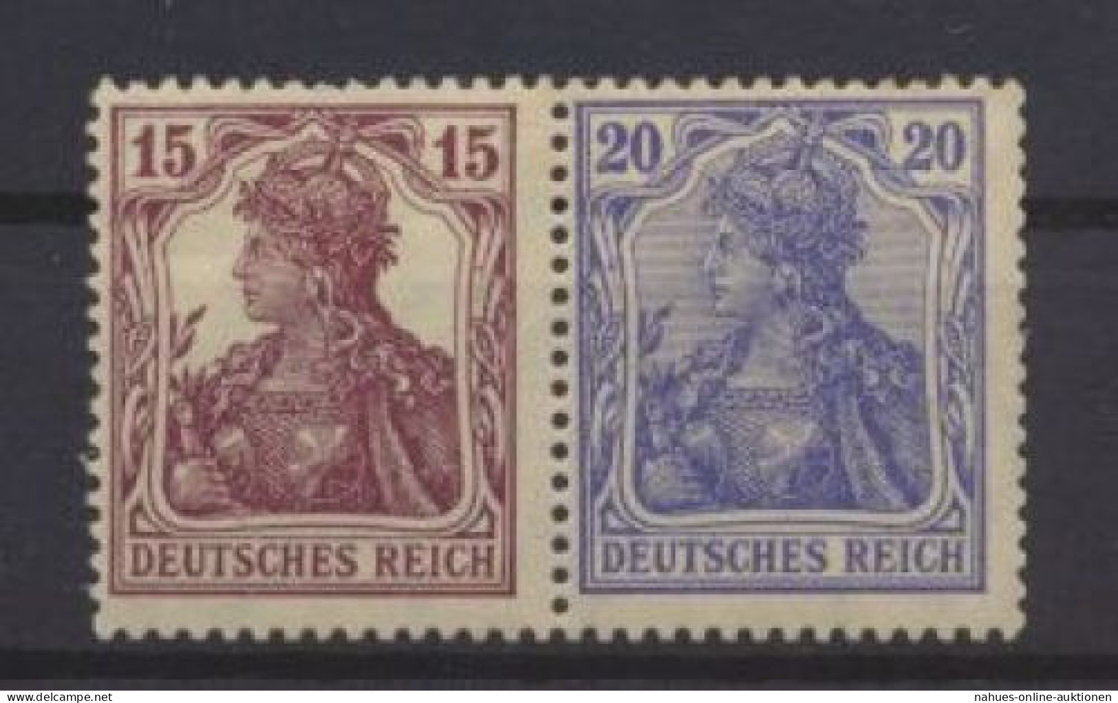 Deutsches Reich Zusammendruck Germania W 14 Ungebraucht Kat. 30,00 Für - Zusammendrucke