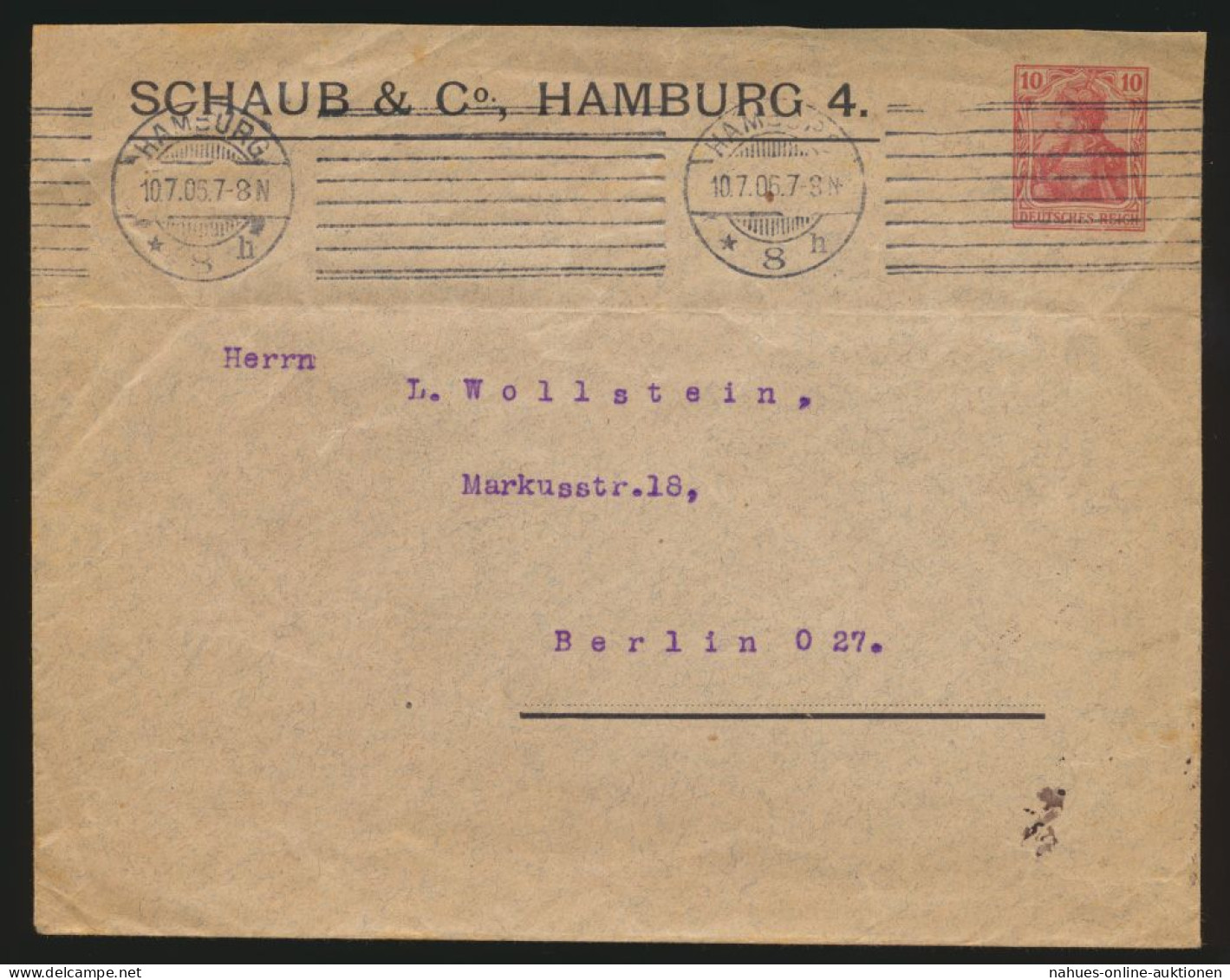 Deutsches Reich Privatganzsache Umschlag PU 27 B 43 Jedoch 161:127 U=72 Mm - Other & Unclassified