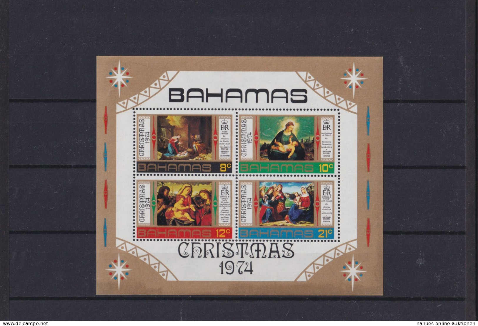 Briefmarken Bahamas Block Weihnachten 1974 Luxus Postfrisch Souvenir Sheet MNH - Bahamas (1973-...)