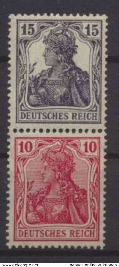 Deutsches Reich Zusammendruck Germania S 9 Aa Ungebraucht Kat.40,00 Für - Se-Tenant