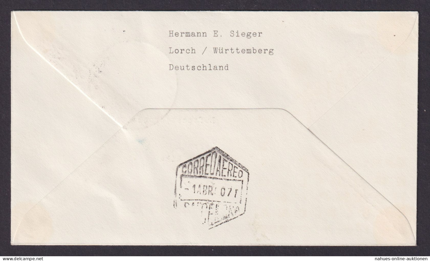 Flugpost Brief Air Mail Bund Erstflug Lufhansa LH176 I-IV Hannover Barcelona - Lettres & Documents