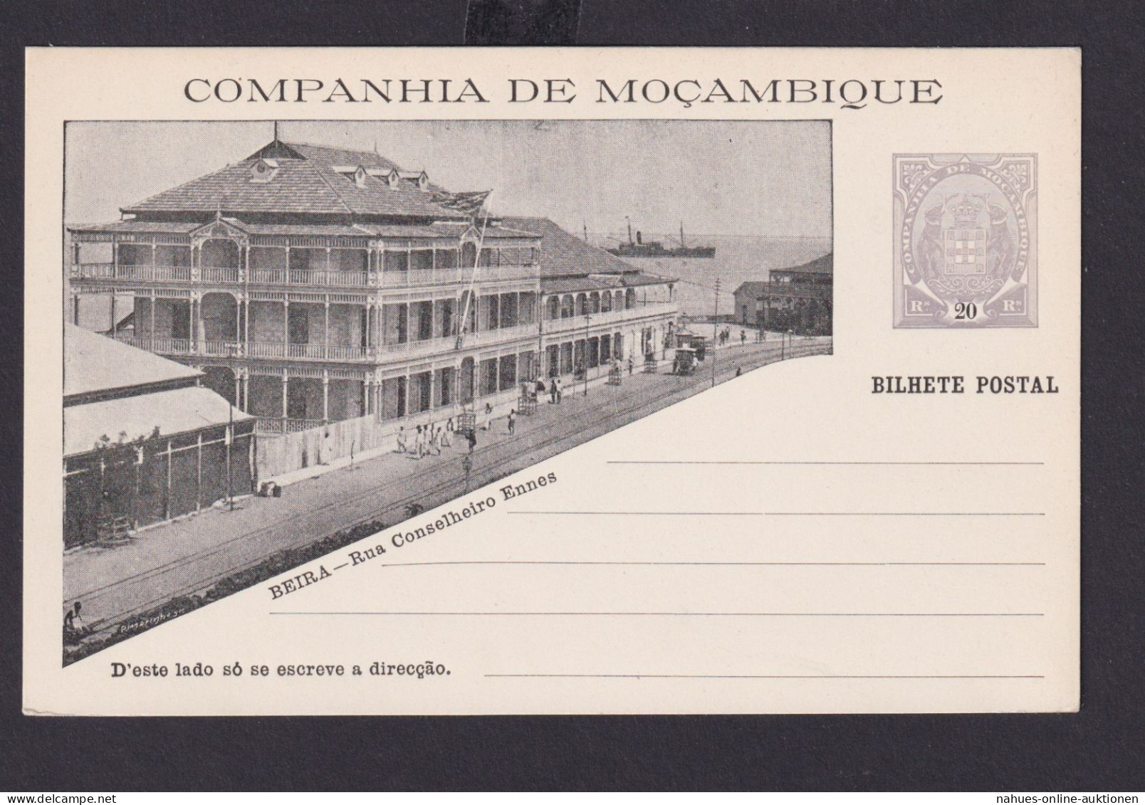 Mosambik Mozambique Afrika Portugal Kolonien Selt. Bild Ganzsache Companhia De - Lettres & Documents