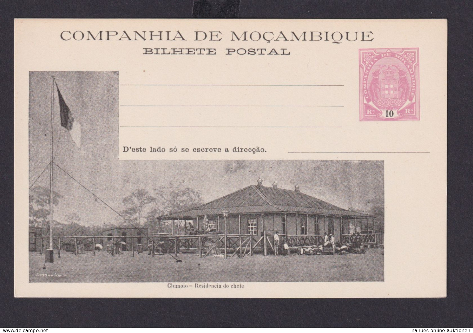 Mosambik Mozambique Afrika Portugal Kolonien Selt. Bild Ganzsache Companhia De - Lettres & Documents