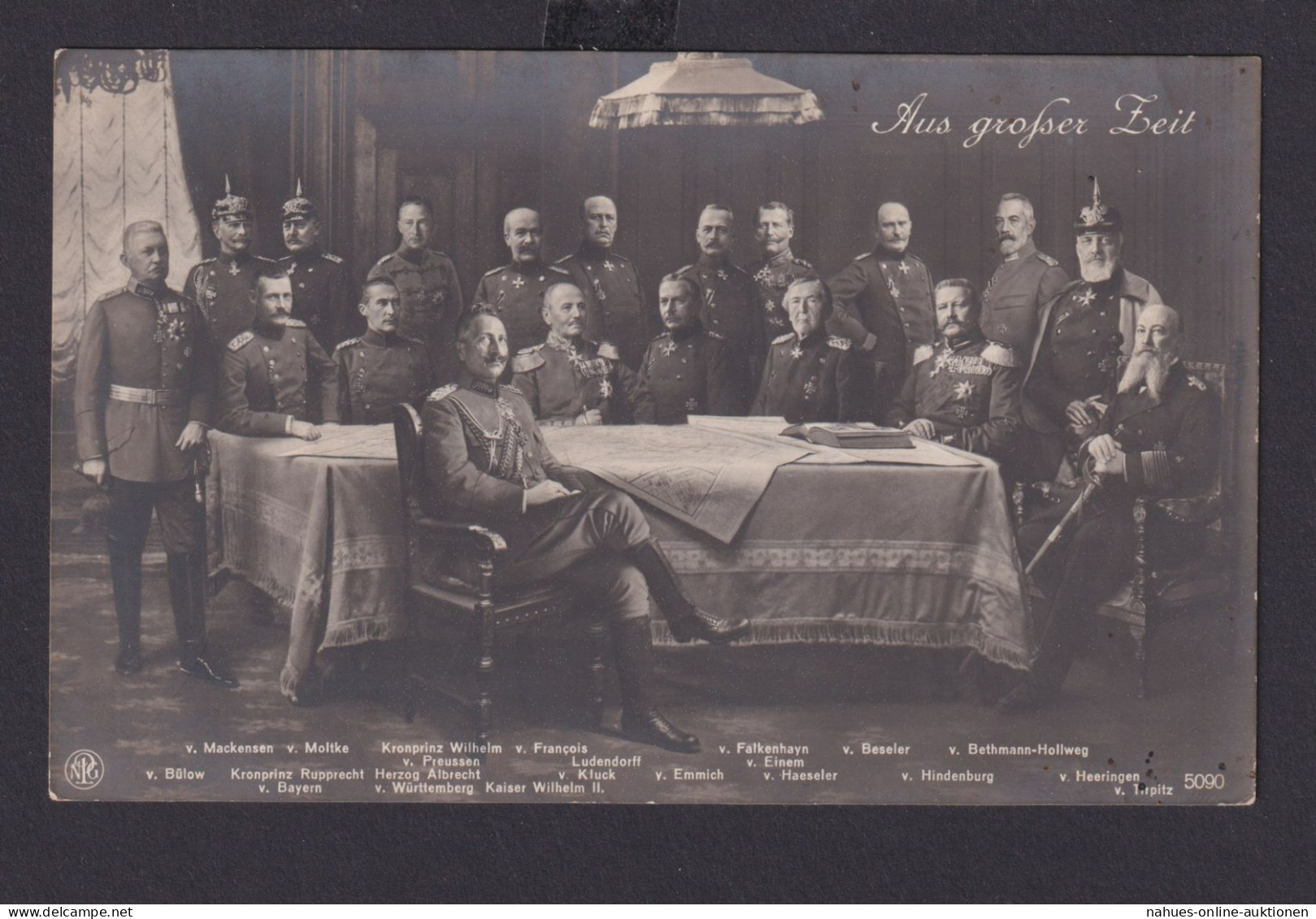 Ansichtskarte Militaria Gruppenfoto Kronprinz Generäle Aus Großer Zeit Ab - 1914-18