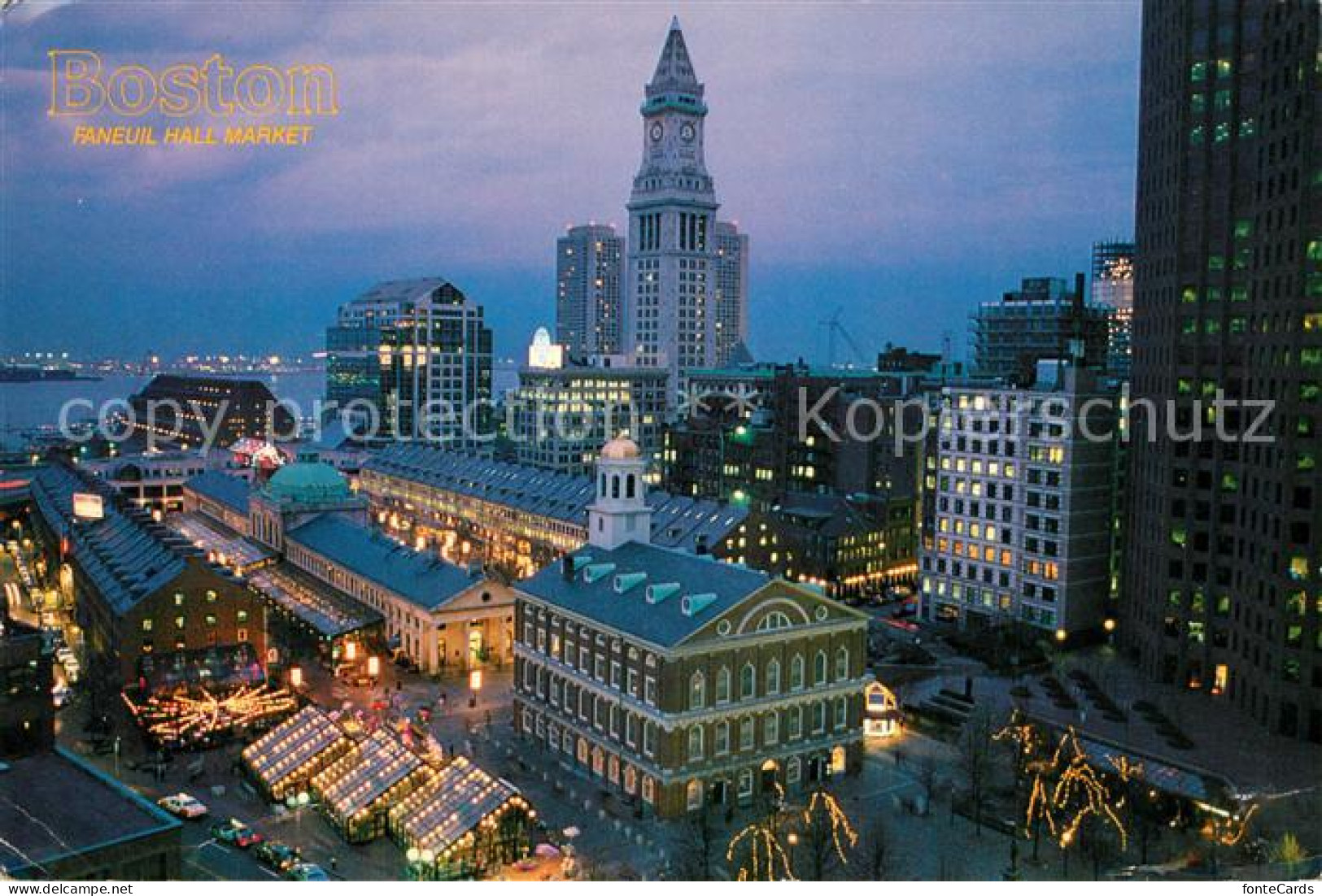 73244670 Boston_Massachusetts Dusk At Faneuil Hall Marketplace - Other & Unclassified