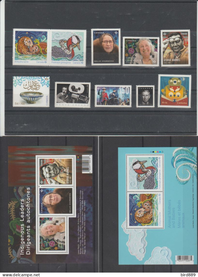 2023 Canada Quarterly Pack April-June 10 Stamps And 2 Mini Sheet MNH - Collezioni