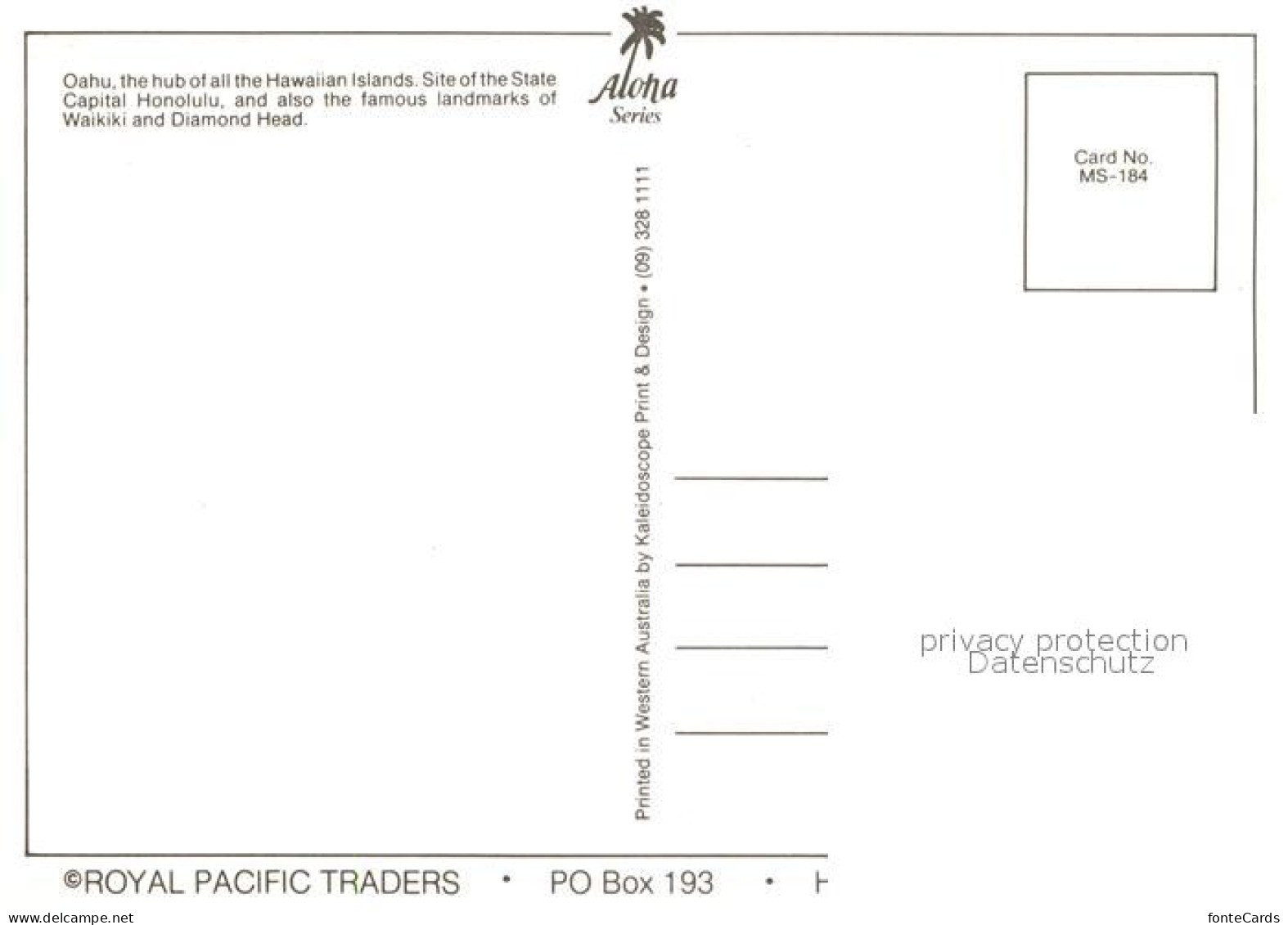 73229672 Oahu Ortungskarte - Andere & Zonder Classificatie