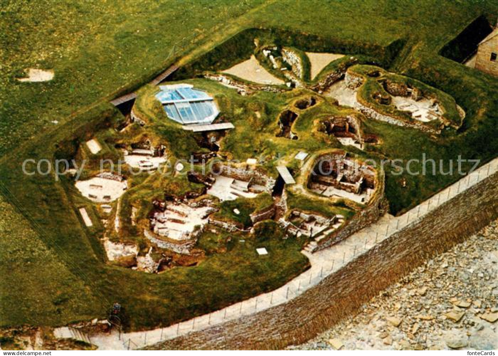 73224020 Skara Brae Steinzeitliche Siedlung Fliegeraufnahme  - Other & Unclassified