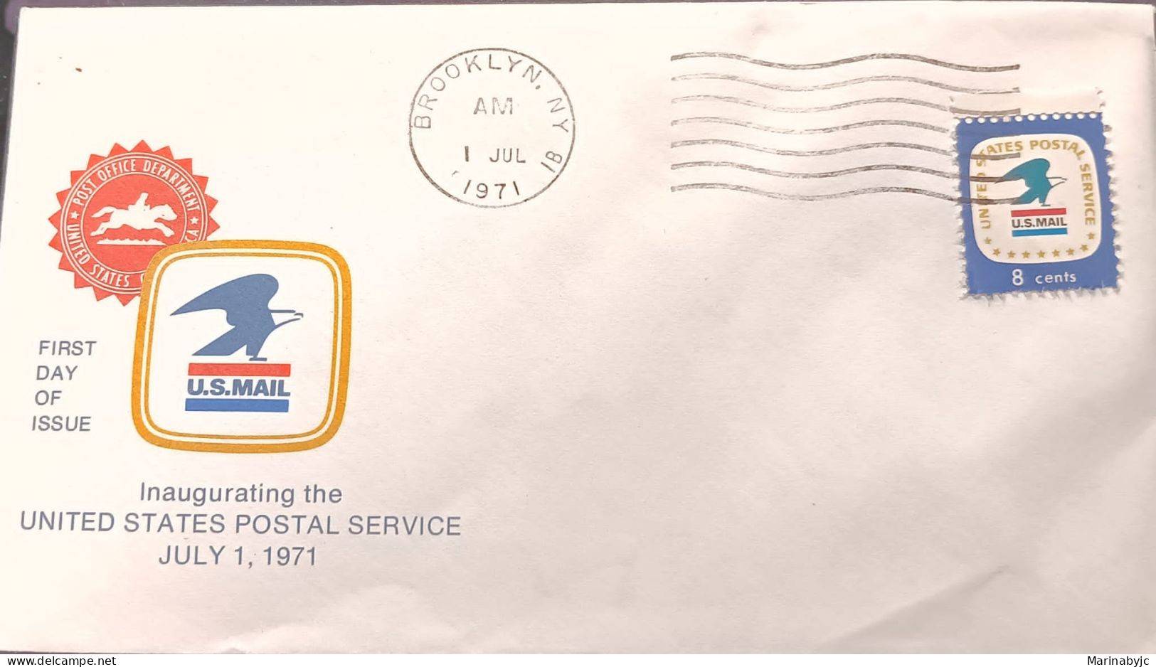 C) 1971, UNITED STATES, FDC, INAUGURATION OF THE POSTAL SERVICE, MULTIPLE STAMPS. XF - Sonstige - Amerika