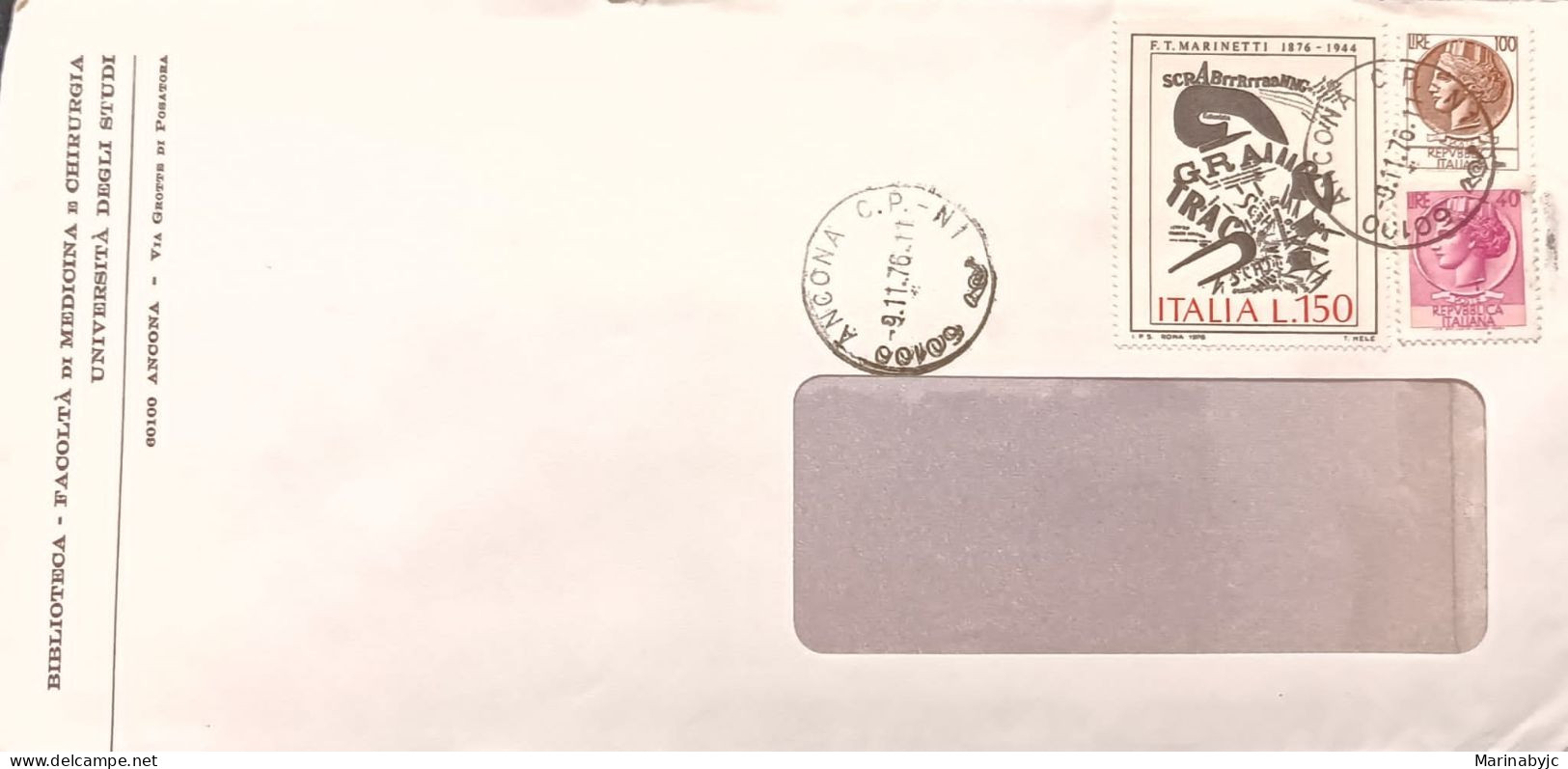 C) 1976, ITALY, INTERNAL MAIL, WITH MULTIPLE STAMPS. XF. - Autres & Non Classés