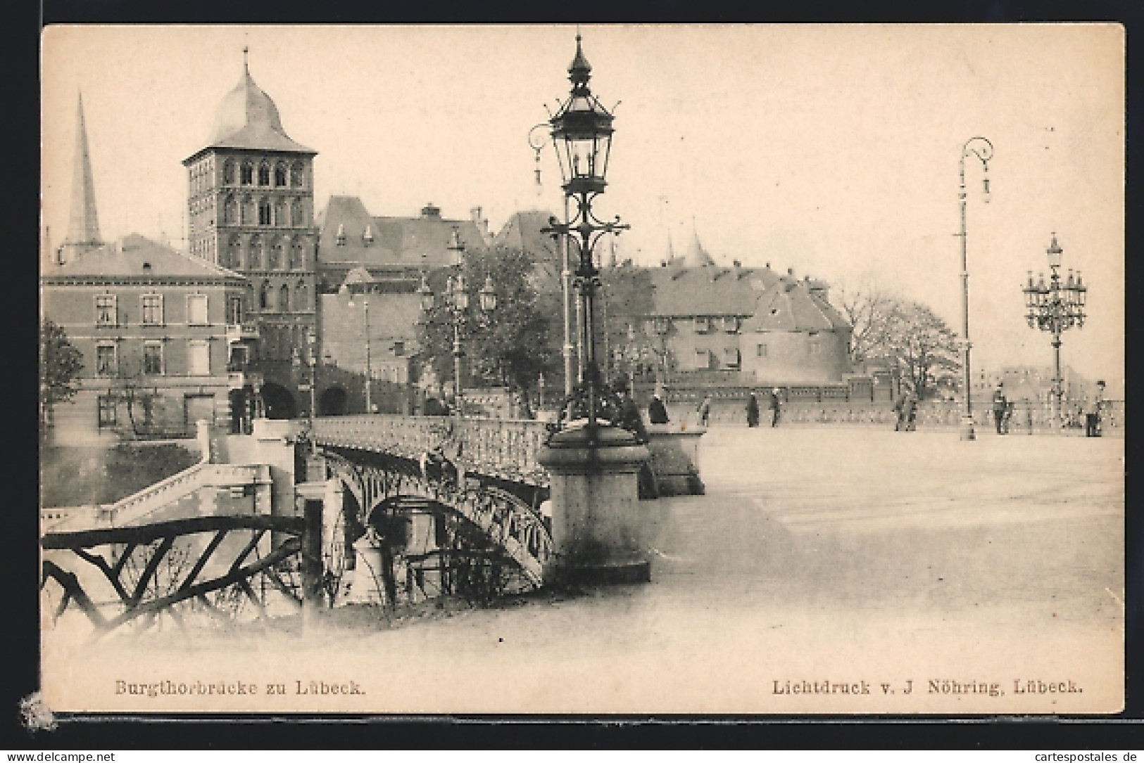 AK Lübeck, Burgtorbrücke  - Lübeck