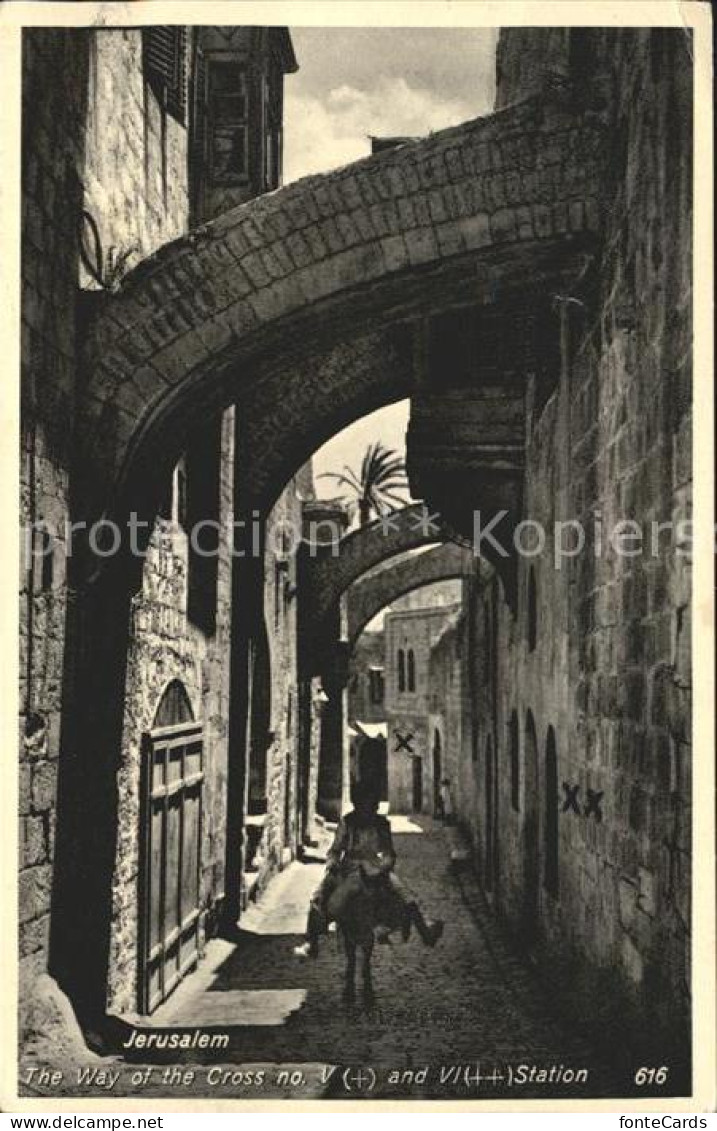 11660121 Jerusalem Yerushalayim Via Dolorosa Oder Leidensweg Esel  - Israel