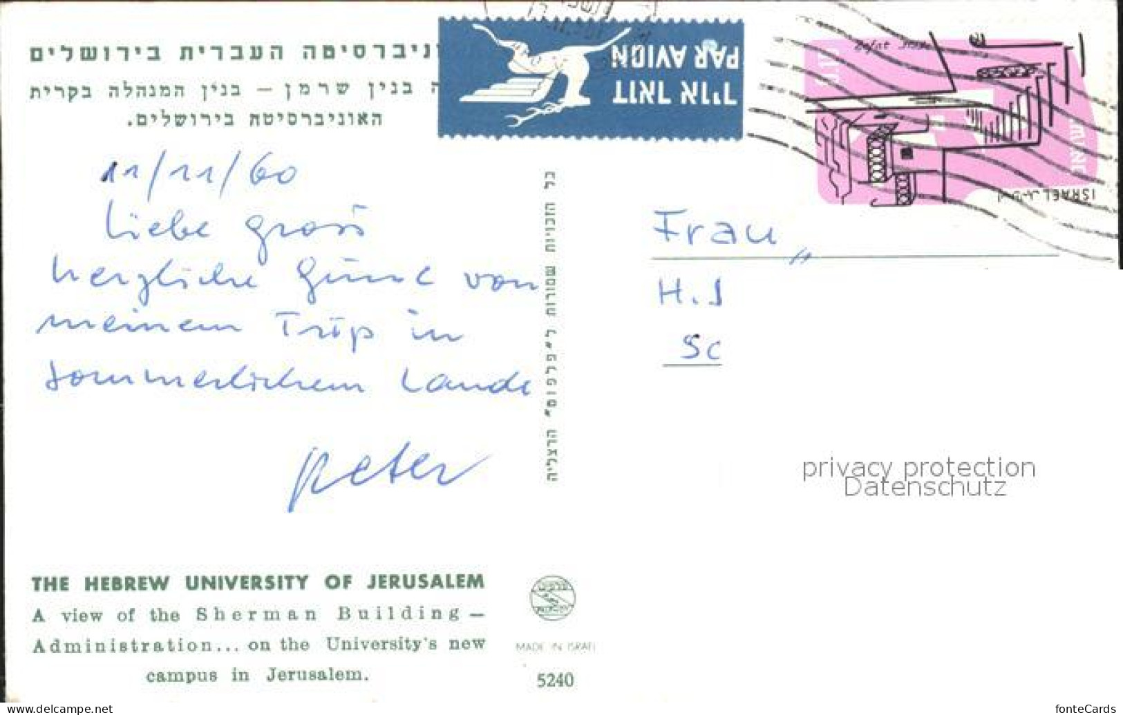 11659964 Jerusalem Yerushalayim Hebrew University  - Israel