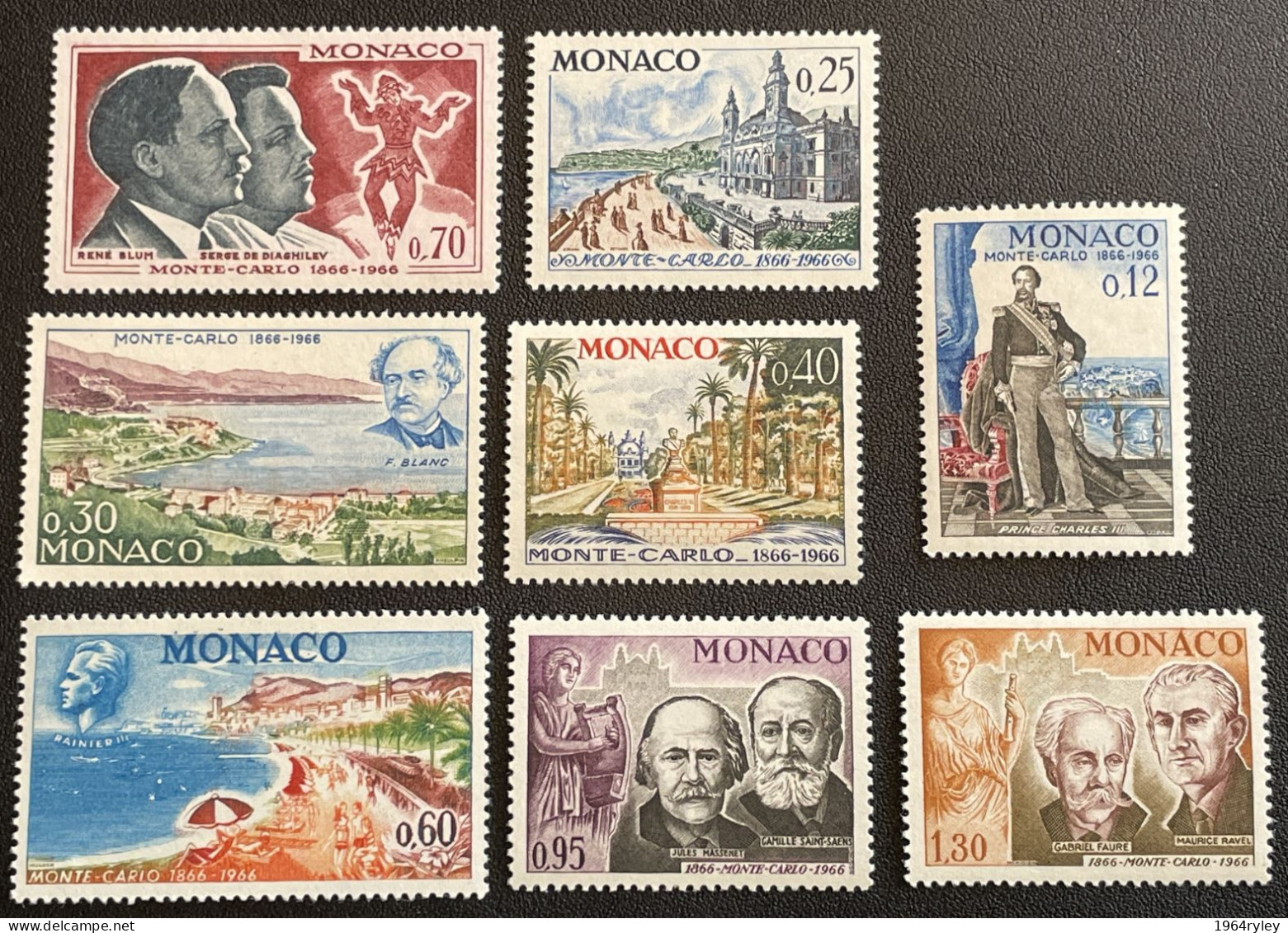 MONACO - MNH** - 1966 - # 826/833 - Unused Stamps