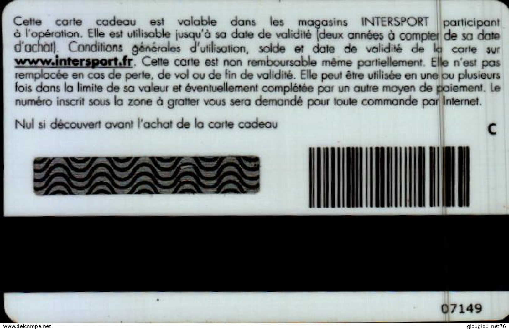 CARTE CADEAU...INTERSPORT.....MYRIAM SOUMARE - Cartes De Fidélité Et Cadeau