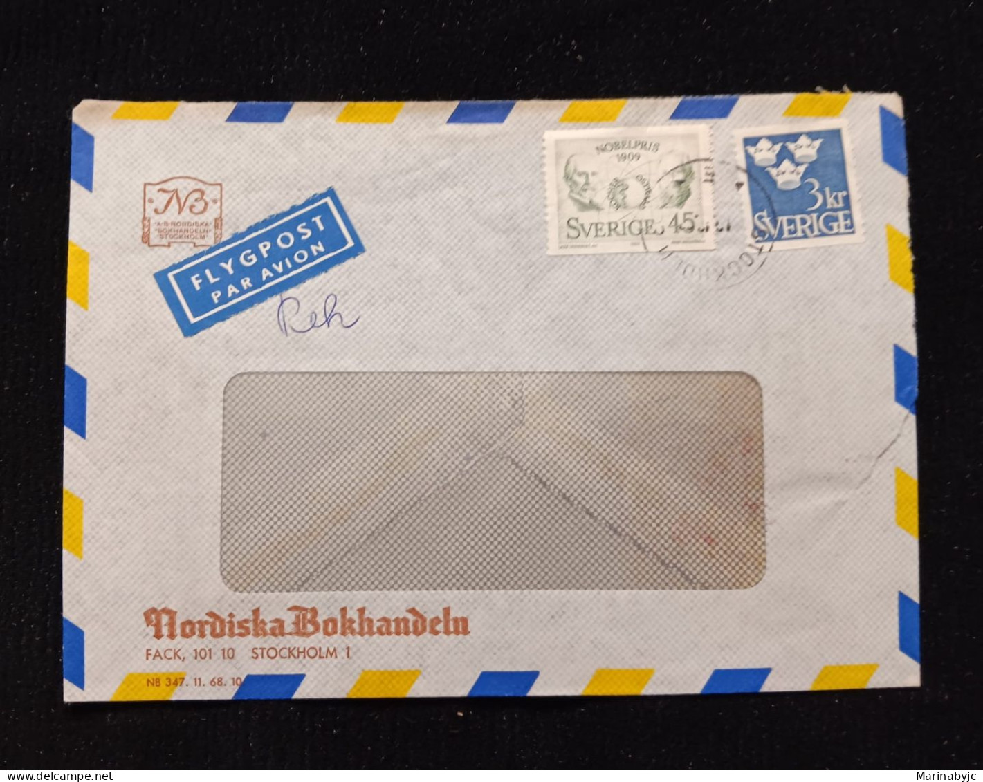 C) 1968 SWEDEN, INTERNAL MAIL, DOUBLE STAMPED ENVELOPE. XF - Autres & Non Classés