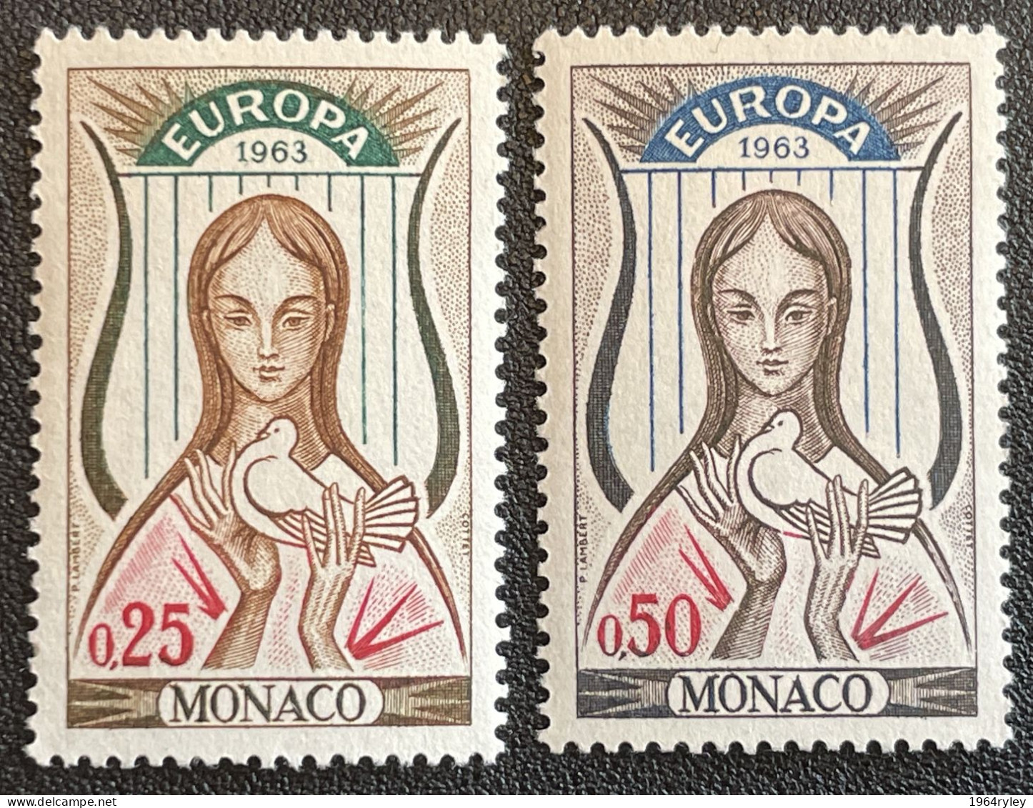 MONACO - MNH** - 1963 - # 618/619 - Unused Stamps