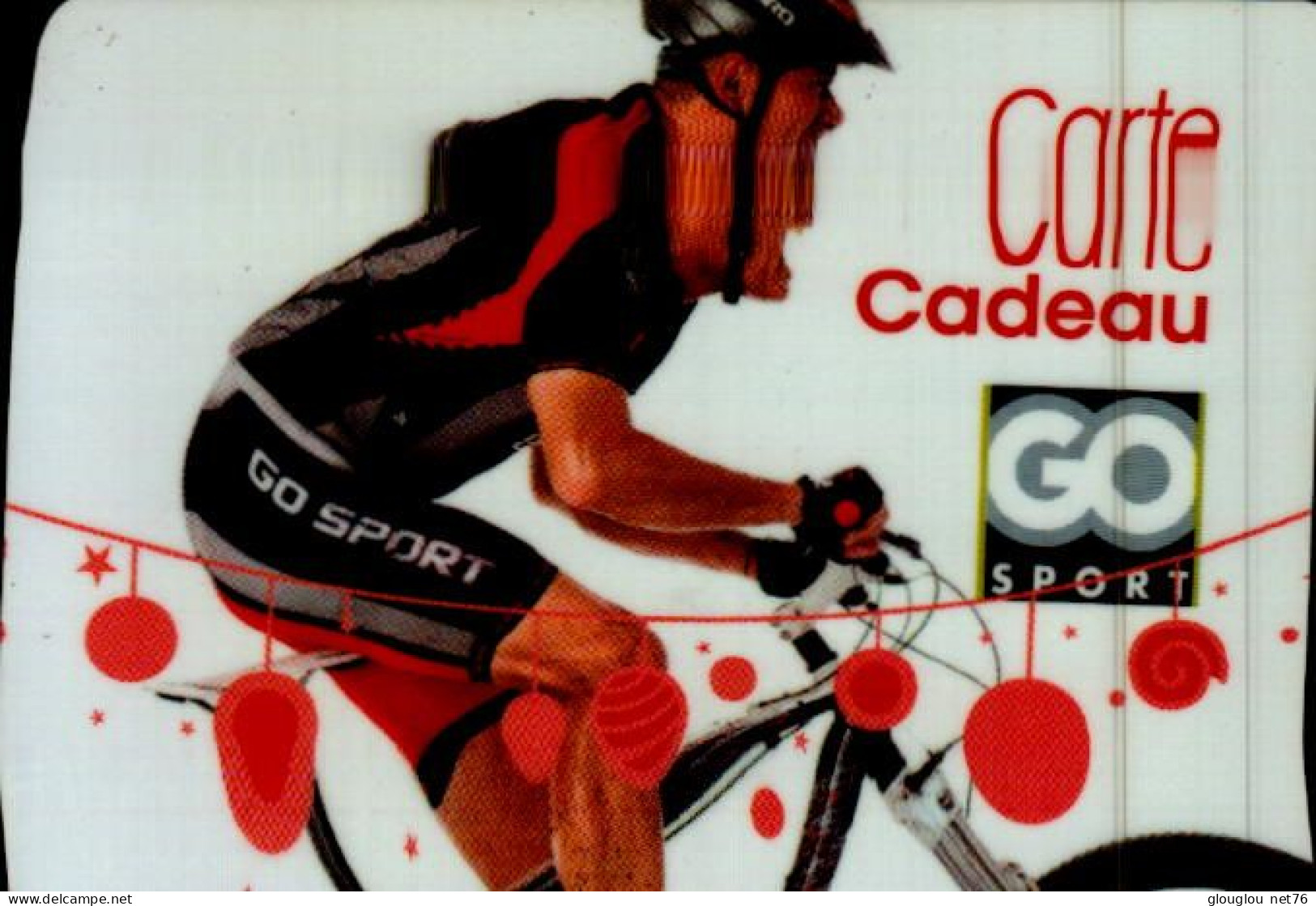 CARTE CADEAU...GO SPORT...CYCLISTE - Cartes De Fidélité Et Cadeau