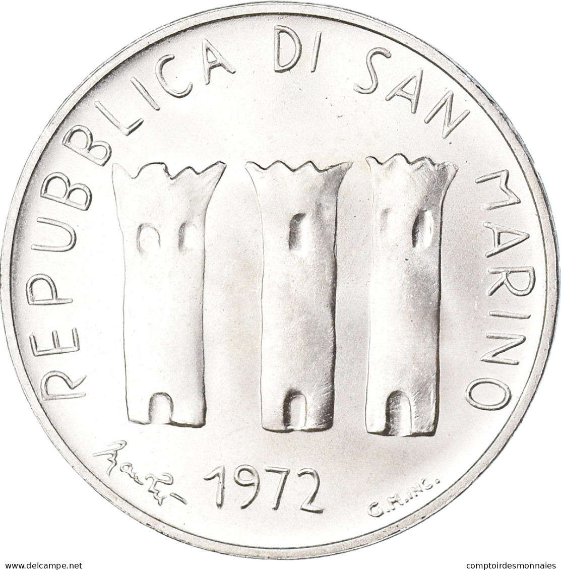 Monnaie, Saint Marin , 500 Lire, 1972, Rome, FDC, FDC, Argent, KM:21 - San Marino