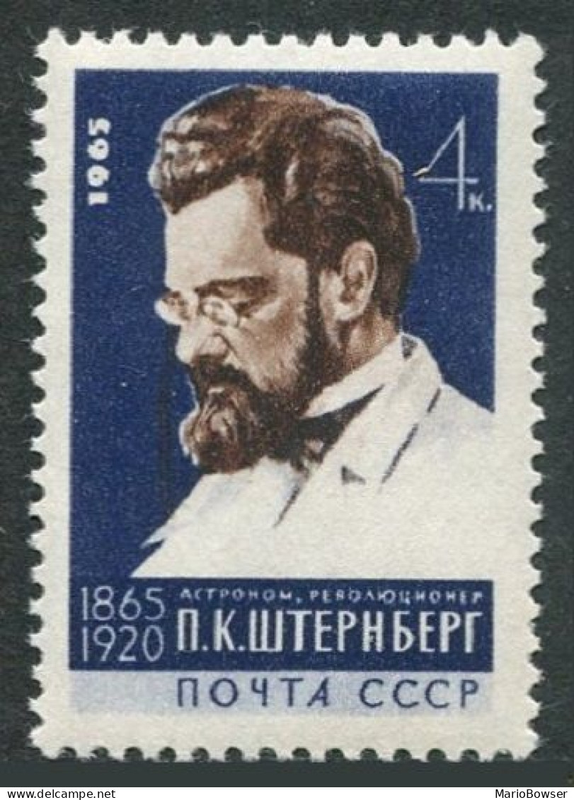 Russia 2971A Two Stamps, MNH. Mi 3117. Scientists 1965. P.K. Sternberg, 1965. - Nuevos