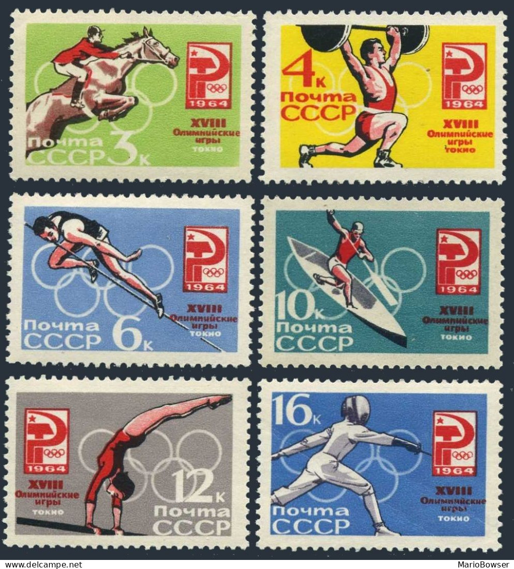 Russia 2921-2926 Blocks/4, MNH. Mi 2932A-2937A. Olympics Tokyo-1964: Equestrian, - Nuevos