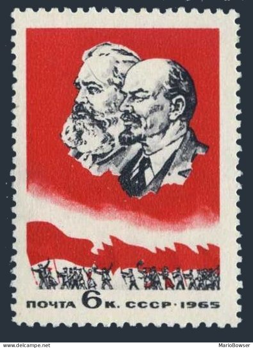 Russia 3041 Two Stamps,MNH.Mi 3067. Postal Ministers Of Communist Countries,1965 - Ongebruikt