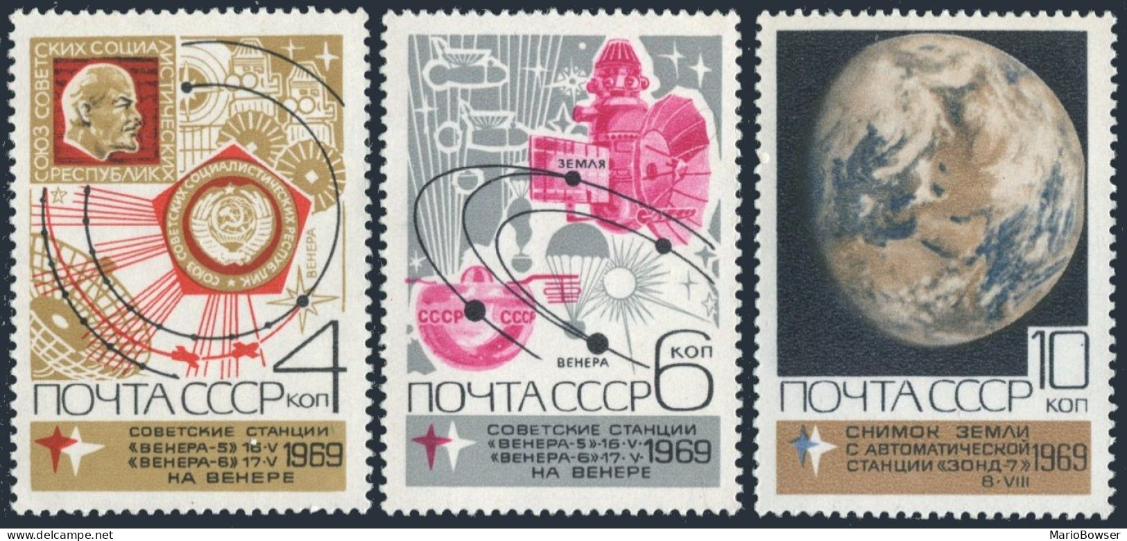 Russia 3667/3682 Blocks/4,4 Sheets 3683,MNH.Mi 3694-3695,Bl.60 Venera 5,6.1969. - Ungebraucht