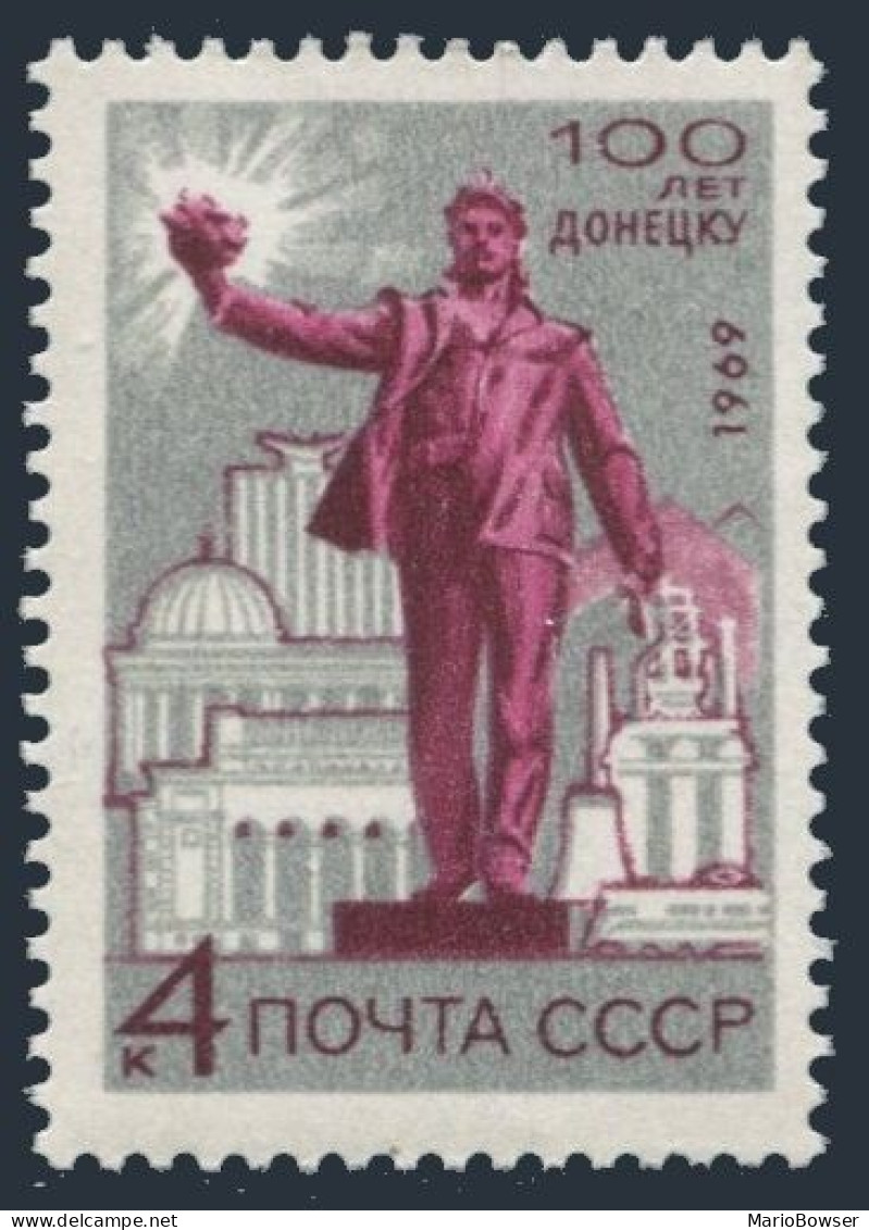 Russia 3622 2 Stamps, MNH. Mi 3649. City Of Donetsk In Donets Coal Basin, 1969. - Unused Stamps