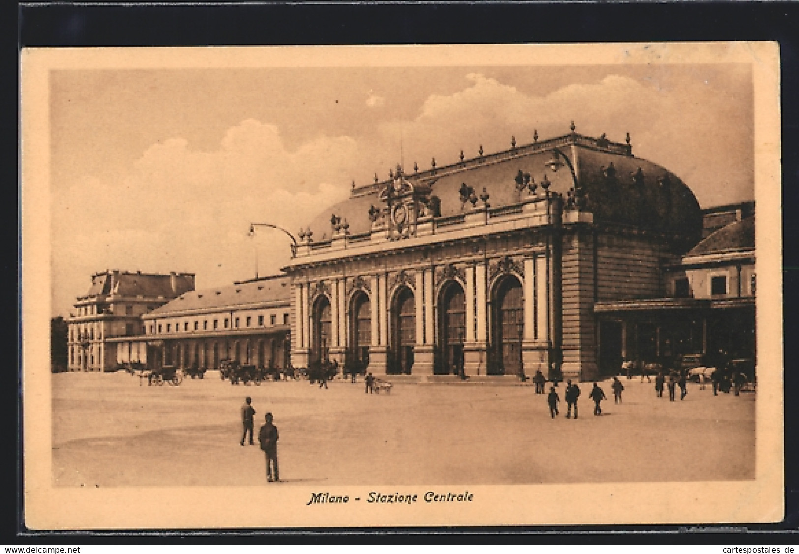 Cartolina Milano, Stazione Centrale, Bahnhof  - Milano (Milan)
