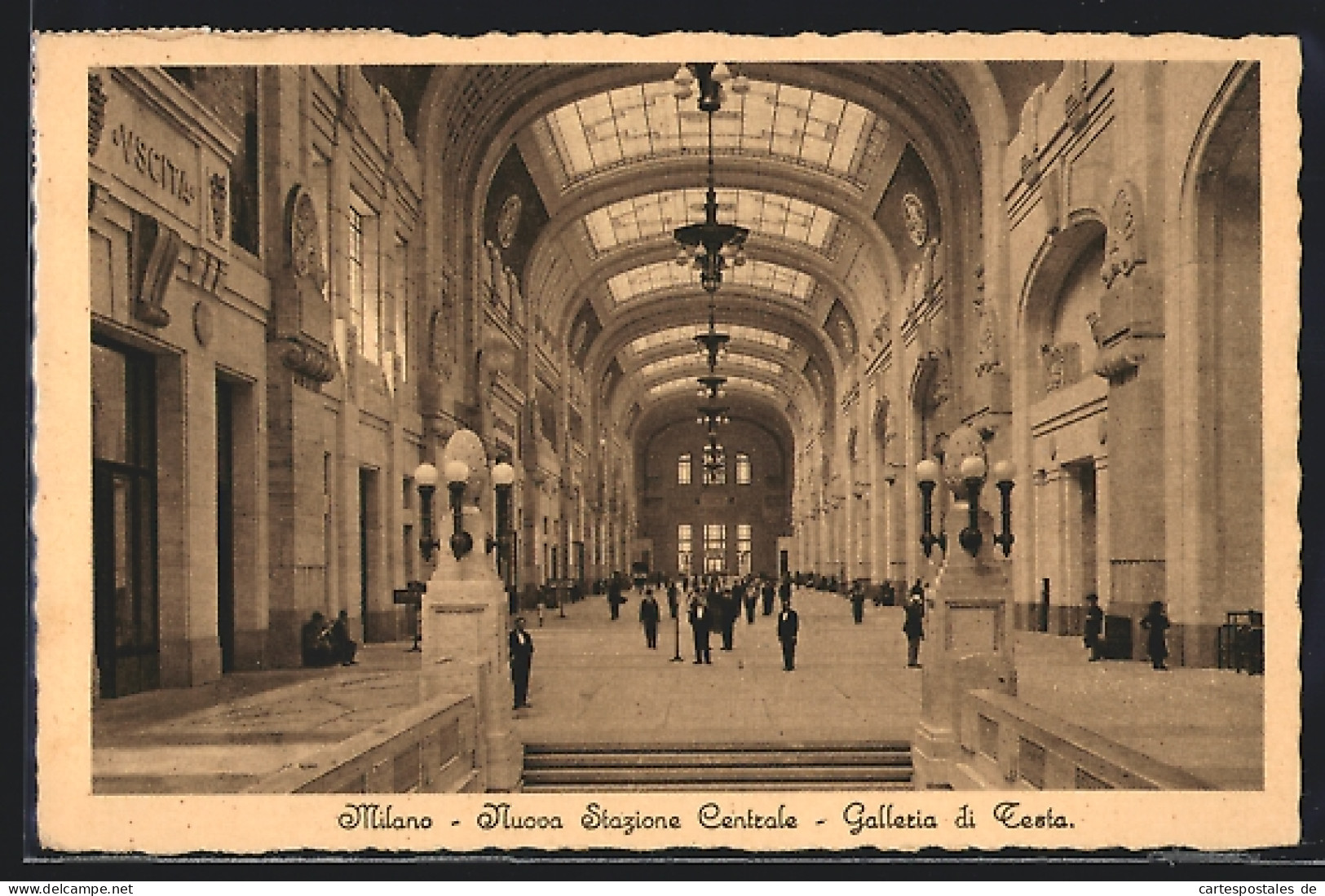 Cartolina Milano, Nuova Stazione Centrale, Gallerie Di Testa, Neuer Hauptbahnhof, Kopfgalerie  - Milano (Milan)