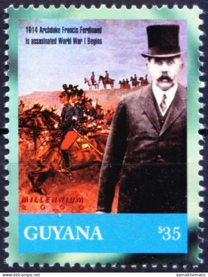 Guyana 2000 MNH, 1914 Ferdinand Assassinated World War I Begins - 1. Weltkrieg