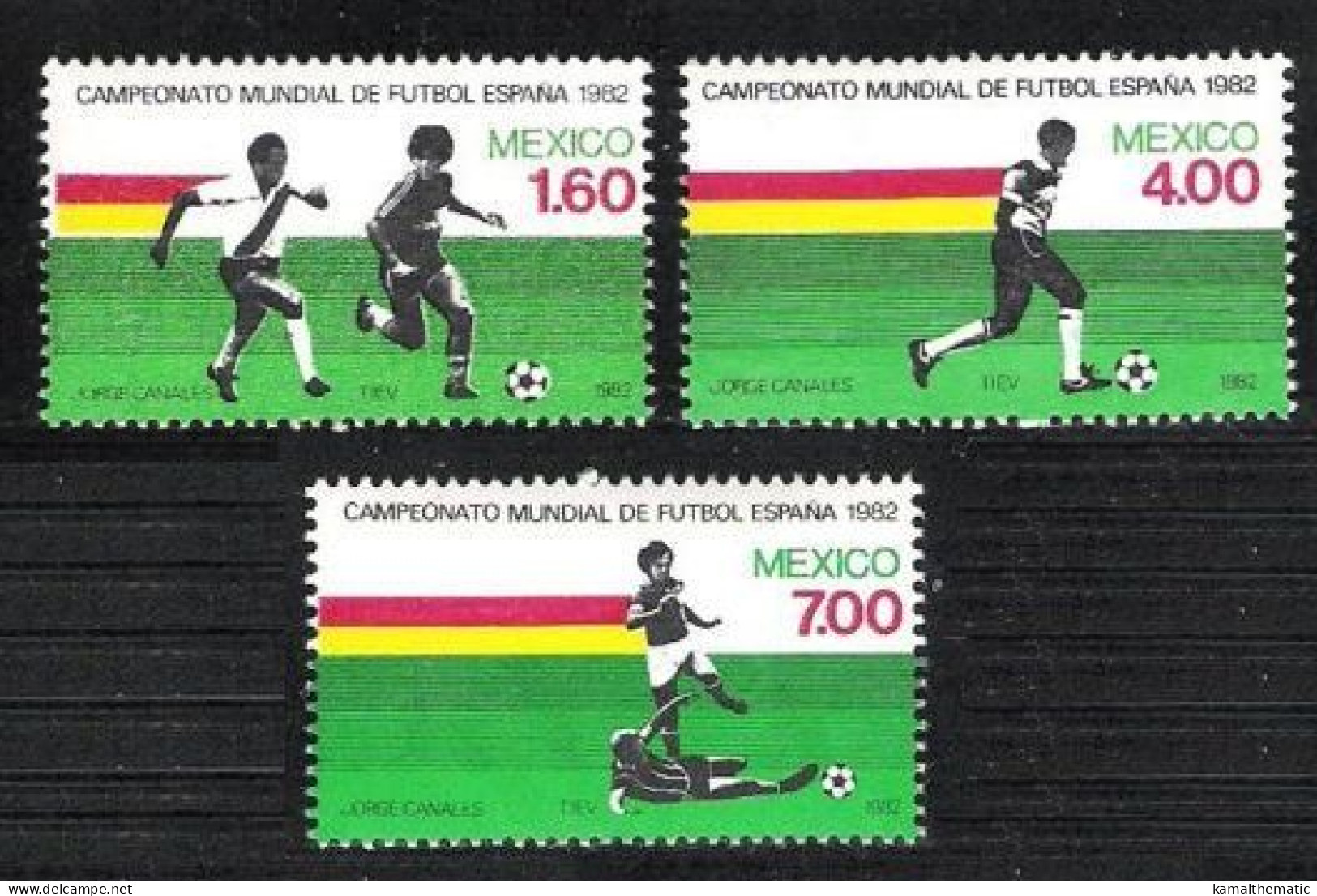 Mexico 1982 MNH 3v, Football World Cup, Sports - 1982 – Spain