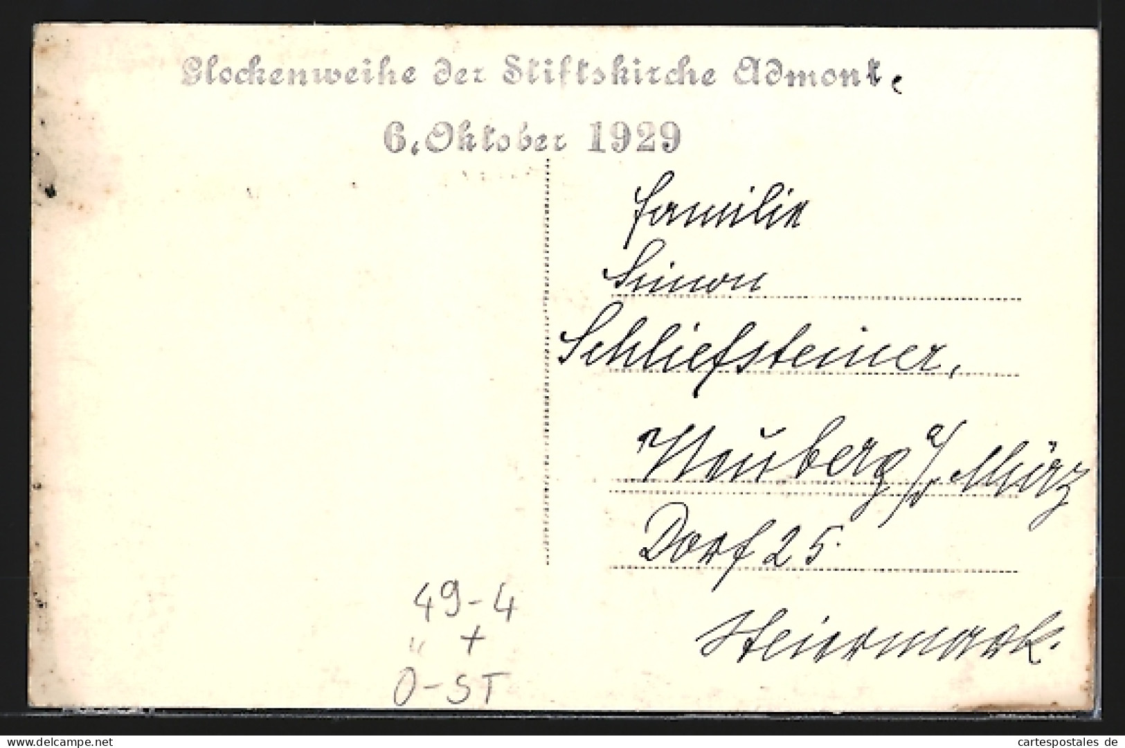 AK Admont, Glockenweihe Der Stiftskirche Am 6.10.1929  - Sonstige & Ohne Zuordnung