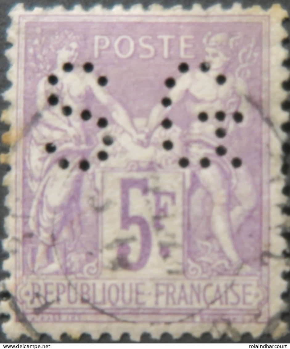 R1311/3122 - FRANCE - SAGE TYPE II N°95 Avec Perforations : " SG " - Cote (2024) : 100,00 € - 1876-1898 Sage (Type II)