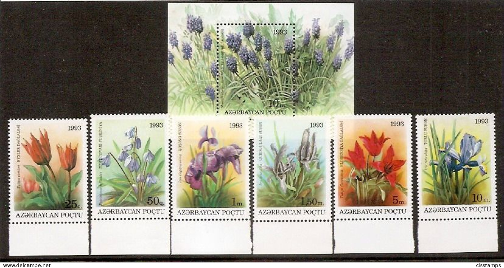 Azerbaijan 1993●Flowers●●Blumen●Mi91-96 Bl2 MNH - Other & Unclassified