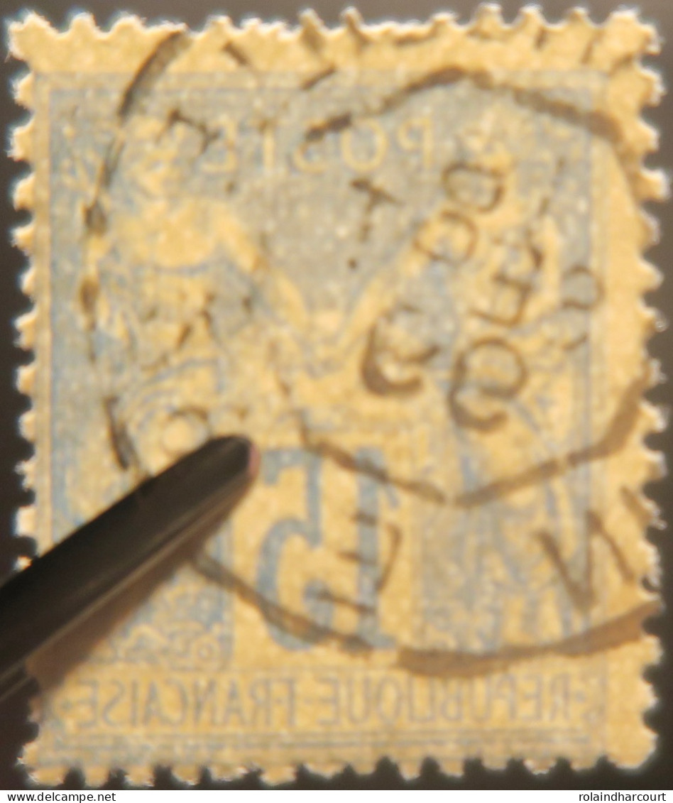 R1311/3125 - FRANCE - SAGE TYPE II N°90 - CàD AMBULANT " NICE à MARSEILLE 2° (E) " 18 SEPTEMBRE 1899 - 1876-1898 Sage (Type II)
