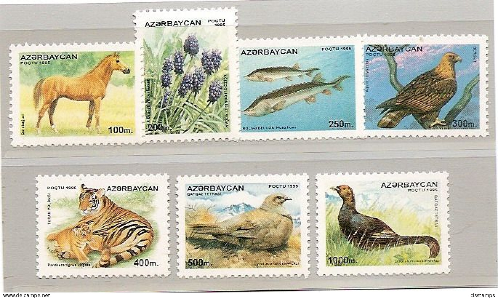 Azerbaijan 1995●Definitives Flora Fauna●●Freimarken Blumen Tiere Fische ●Mi269-75 MNH - Aserbaidschan