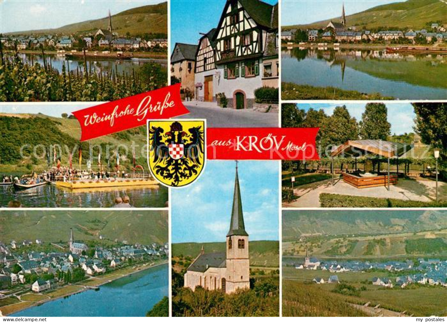 73279424 Kroev Mosel Fliegeraufnahme Moselpartien Fachwerk Kroev Mosel - Kroev