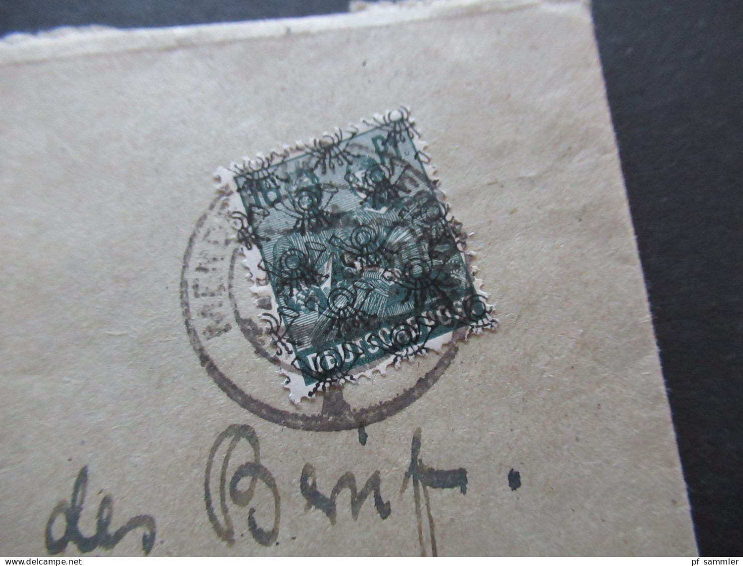 1948 Bizone Netzaufdruck MiF Nr.42 II EF Abs. Stempel Verbandsberufschulen Menden - Hemer In Menden / Ortsbrief - Lettres & Documents
