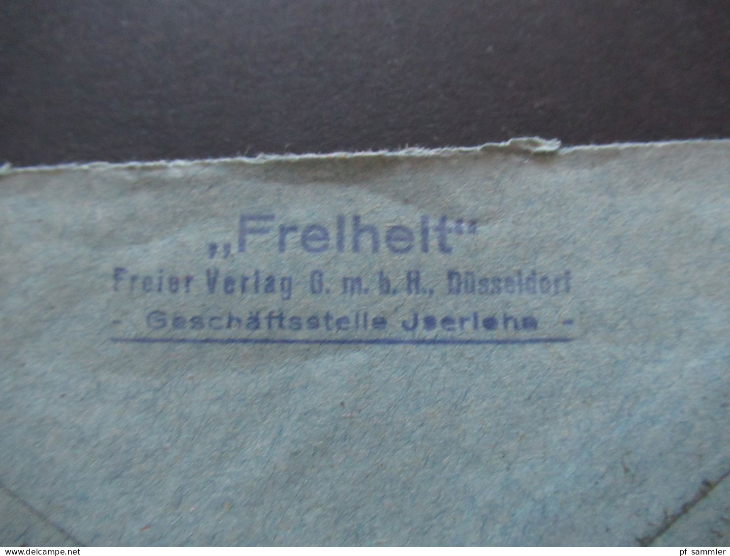 1948 Bizone Nr.38 I (3) MeF Senkr. 3er Streifen  "Freiheit" Freier Verlag GmbH Düsseldorf Geschäftsstelle Iserlohn - Lettres & Documents