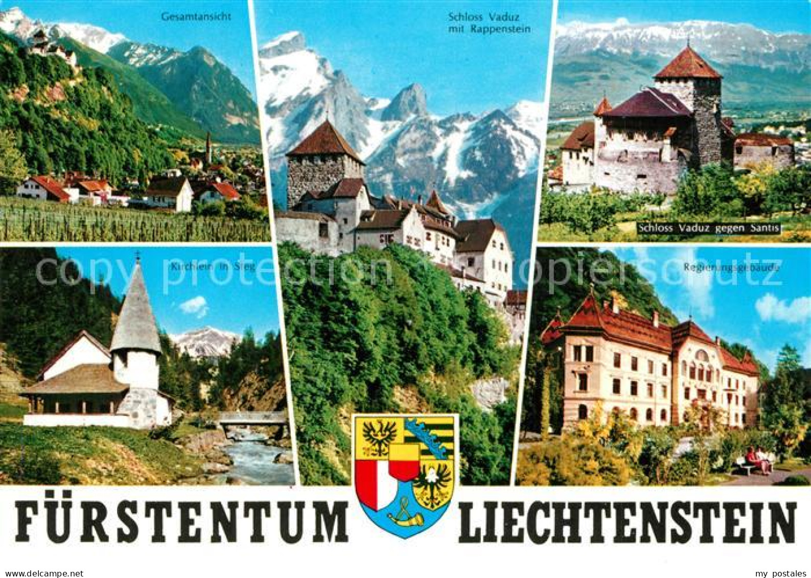 73277792 Liechtenstein  Schloss Vaduz Rappenstein Kirchlein Im Steg Regierungsge - Liechtenstein