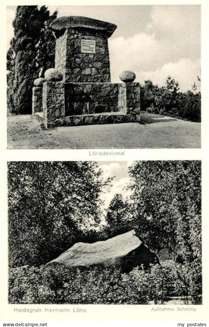 73277720 Walsrode Lueneburger Heide Loensdenkmal Heidegrab Hermann Loens Walsrod - Walsrode