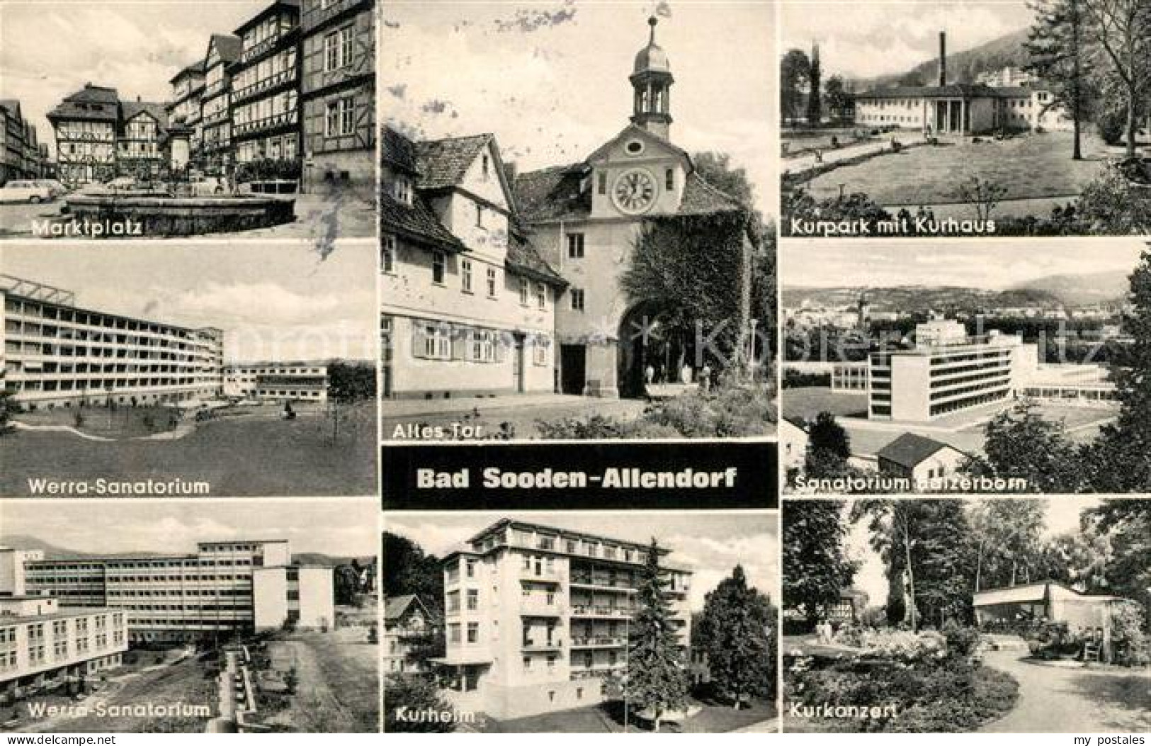 73277707 Bad Sooden-Allendorf Marktplatz Kurhaus Tor Werra-Sanatorium Kurheim Ba - Bad Sooden-Allendorf