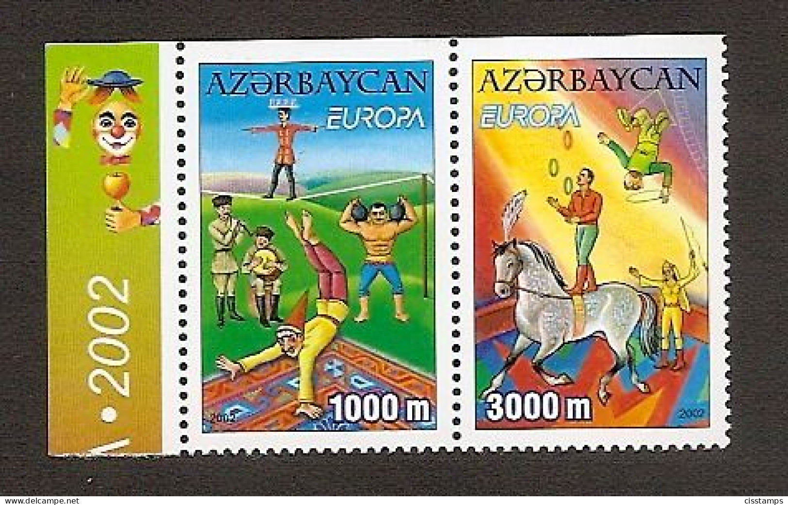 Azerbaijan 2002● Circus●●Zirkus●Europa CEPT●Mi513D-14D (from Booklet) MNH - Azerbaiján