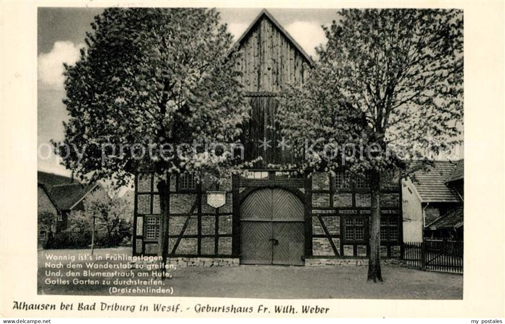 73277522 Alhausen Westfalen Geburtshaus Fr. Wilh. Weber Alhausen Westfalen - Bad Driburg